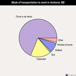 Amherst mode of transportation to work chart