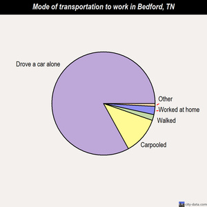 Bedford mode of transportation to work chart