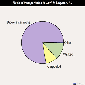 Leighton mode of transportation to work chart