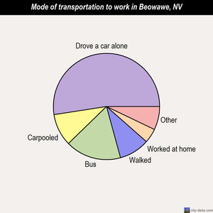 Beowawe mode of transportation to work chart