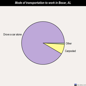 Bexar mode of transportation to work chart