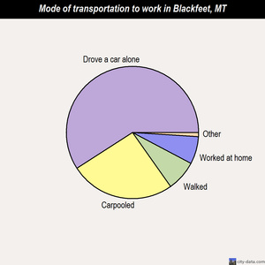 Blackfeet mode of transportation to work chart