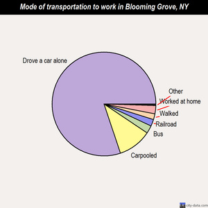 Blooming Grove mode of transportation to work chart