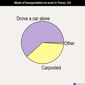 Traver mode of transportation to work chart