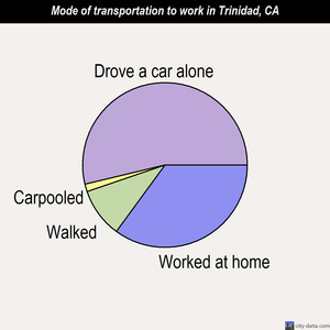 Trinidad mode of transportation to work chart