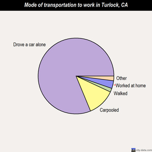 Turlock mode of transportation to work chart