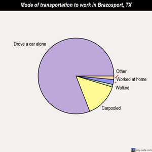 Brazosport mode of transportation to work chart