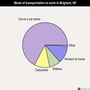 Brigham mode of transportation to work chart