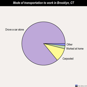 Brooklyn mode of transportation to work chart