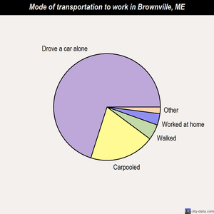 Brownville mode of transportation to work chart