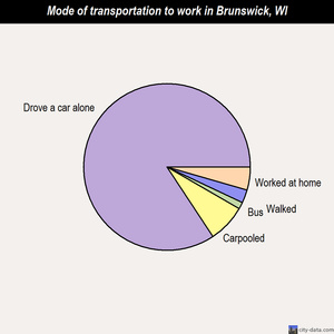 Brunswick mode of transportation to work chart