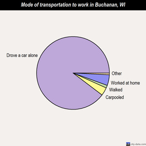 Buchanan mode of transportation to work chart