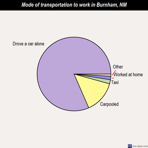 Burnham mode of transportation to work chart