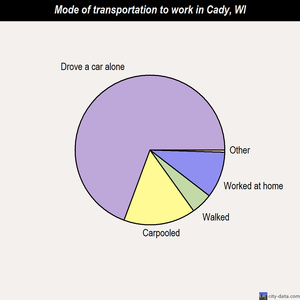 Cady mode of transportation to work chart