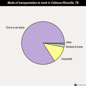 Calhoun-Riceville mode of transportation to work chart