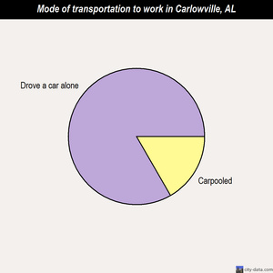 Carlowville mode of transportation to work chart