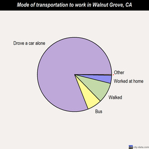 Walnut Grove mode of transportation to work chart