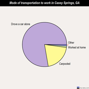 Casey Springs mode of transportation to work chart