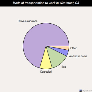Westmont mode of transportation to work chart