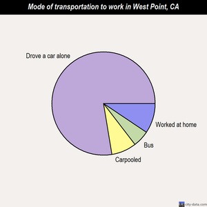 West Point mode of transportation to work chart