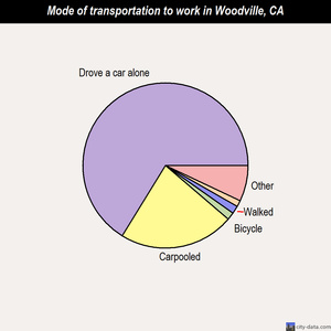Woodville mode of transportation to work chart