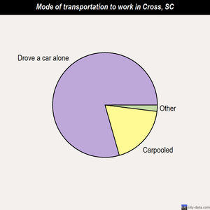 Cross mode of transportation to work chart