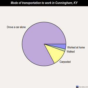 Cunningham mode of transportation to work chart