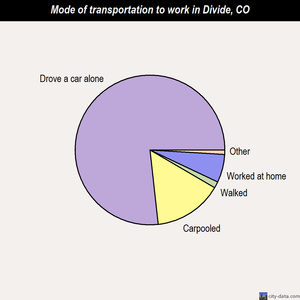 Divide mode of transportation to work chart