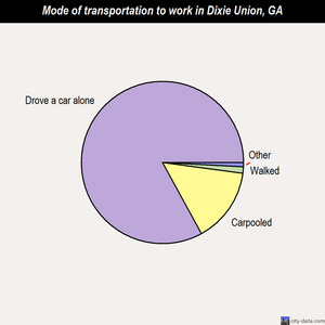 Dixie Union mode of transportation to work chart