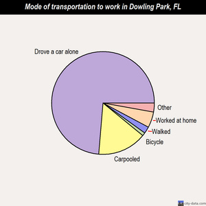 Dowling Park mode of transportation to work chart
