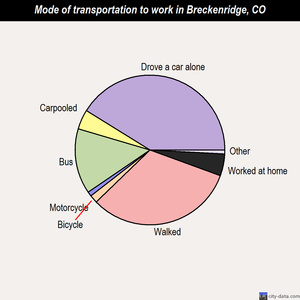 Breckenridge mode of transportation to work chart
