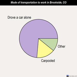 Brookside mode of transportation to work chart