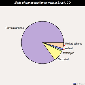 Brush mode of transportation to work chart
