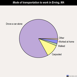 Erving mode of transportation to work chart