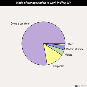 Fine mode of transportation to work chart