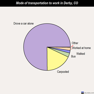 Derby mode of transportation to work chart