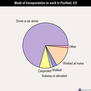 Foxfield mode of transportation to work chart