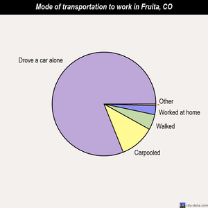 Fruita mode of transportation to work chart