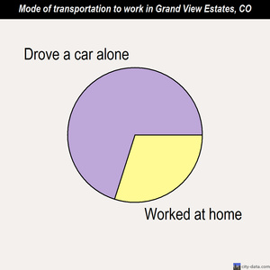 Grand View Estates mode of transportation to work chart