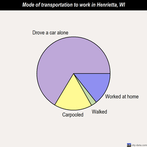 Henrietta mode of transportation to work chart