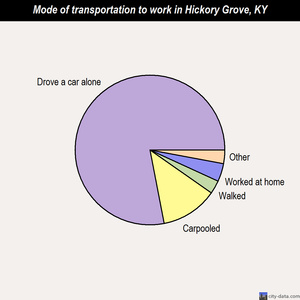 Hickory Grove mode of transportation to work chart