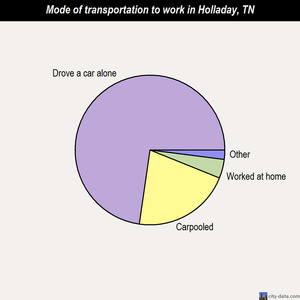 Holladay mode of transportation to work chart