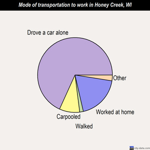 Honey Creek mode of transportation to work chart