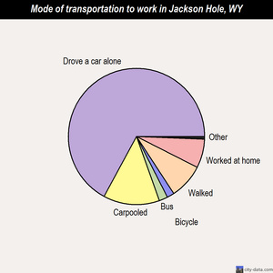 Jackson Hole mode of transportation to work chart