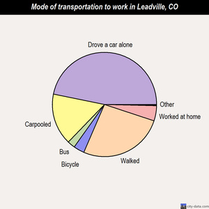 Leadville mode of transportation to work chart