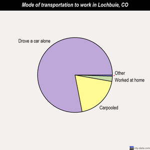 Lochbuie mode of transportation to work chart
