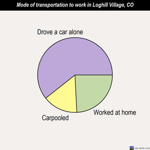 Loghill Village mode of transportation to work chart