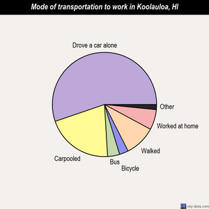 Koolauloa mode of transportation to work chart