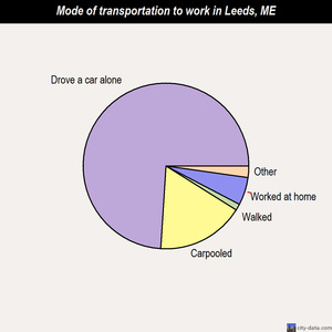 Leeds mode of transportation to work chart