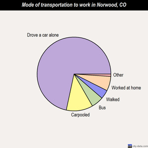 Norwood mode of transportation to work chart